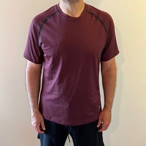 Second Skin Burgundy Maroon Athletic T-Shirt